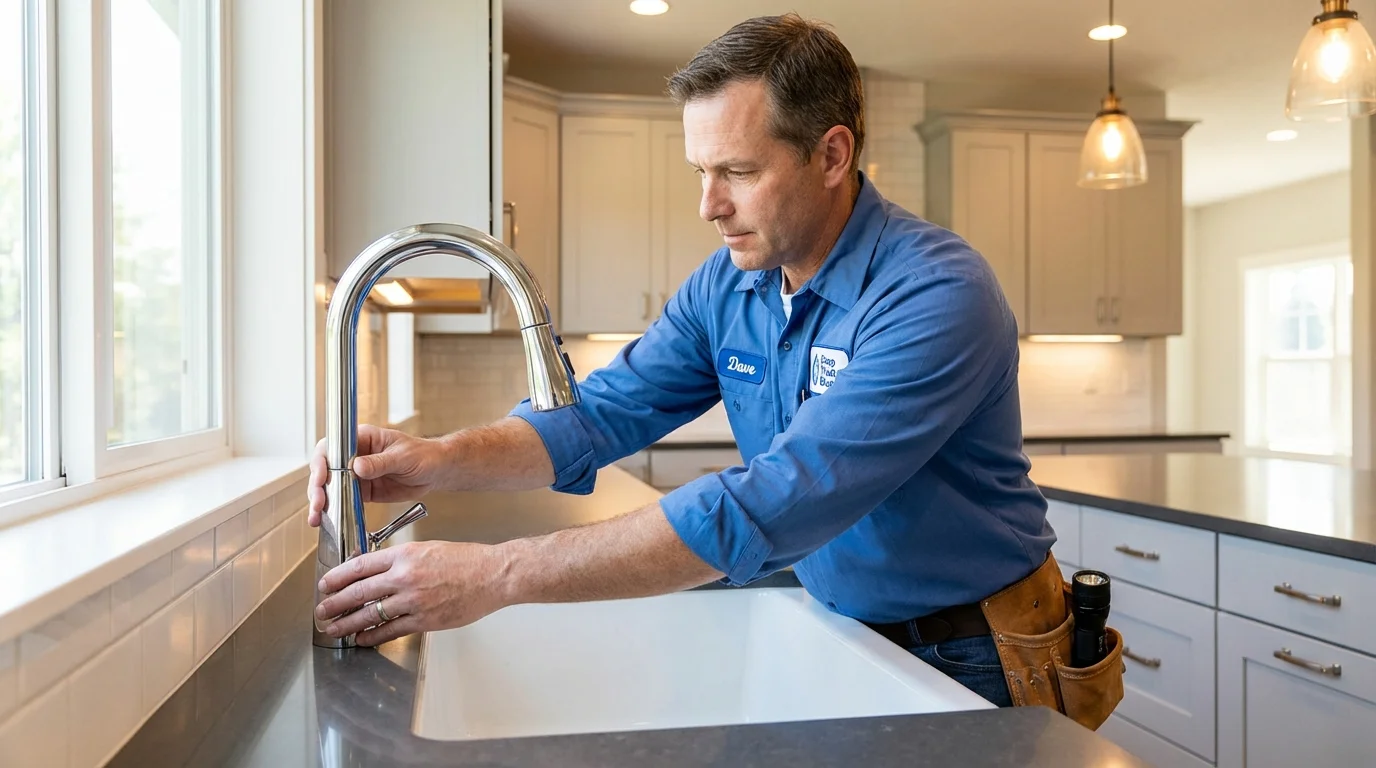 Kitchen faucet installation by Johns Plumbing LLC in Excelsior Springs